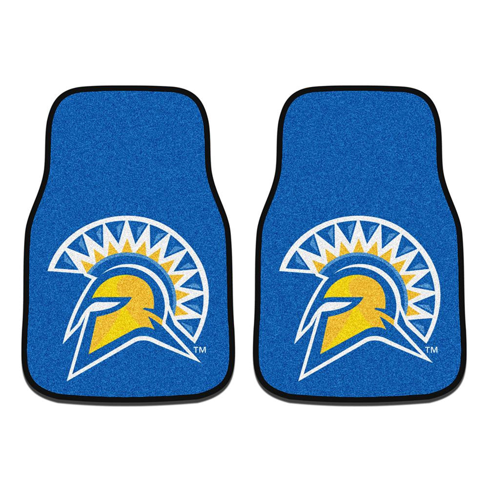San Jose State Spartans NCAA 2-Piece Printed Carpet Car Mats (18x27)