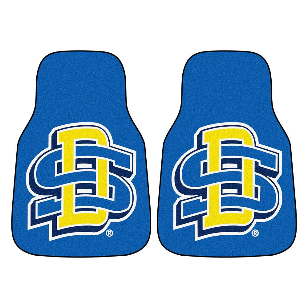 South Dakota State Jackrabbits NCAA 2-Piece Printed Carpet Car Mats (18x27)