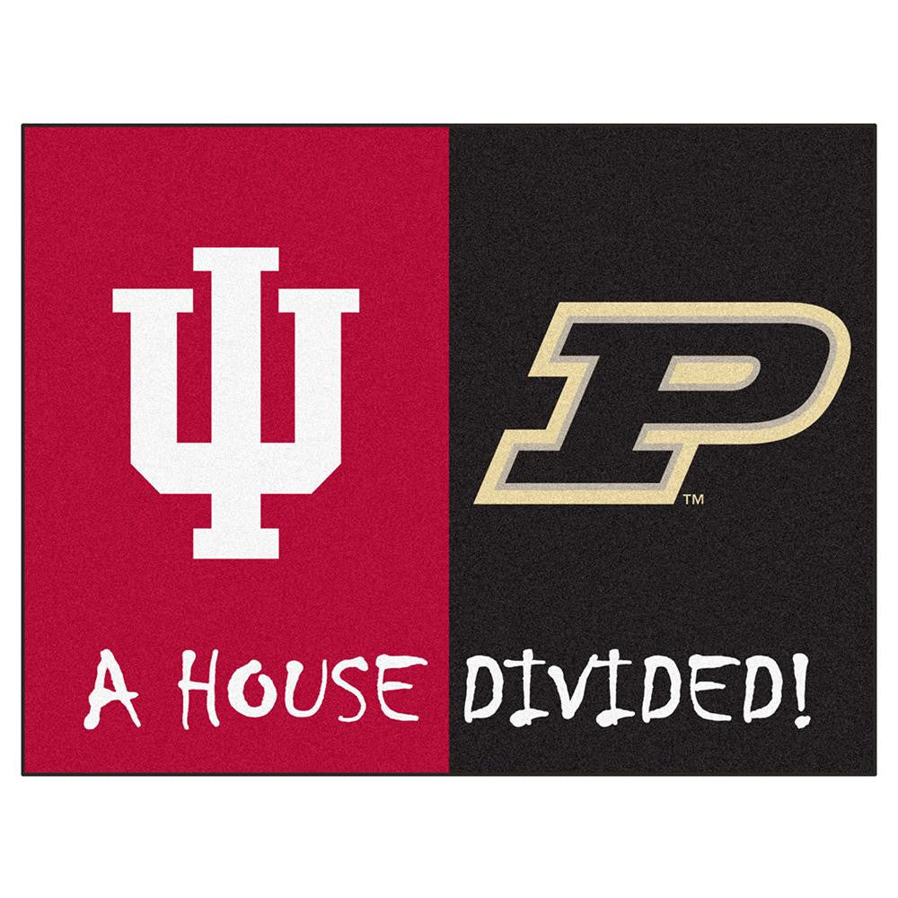 Indiana Hoosiers - Purdue Boilermakers House Divided NCAA All-Star Floor Mat (34x45)