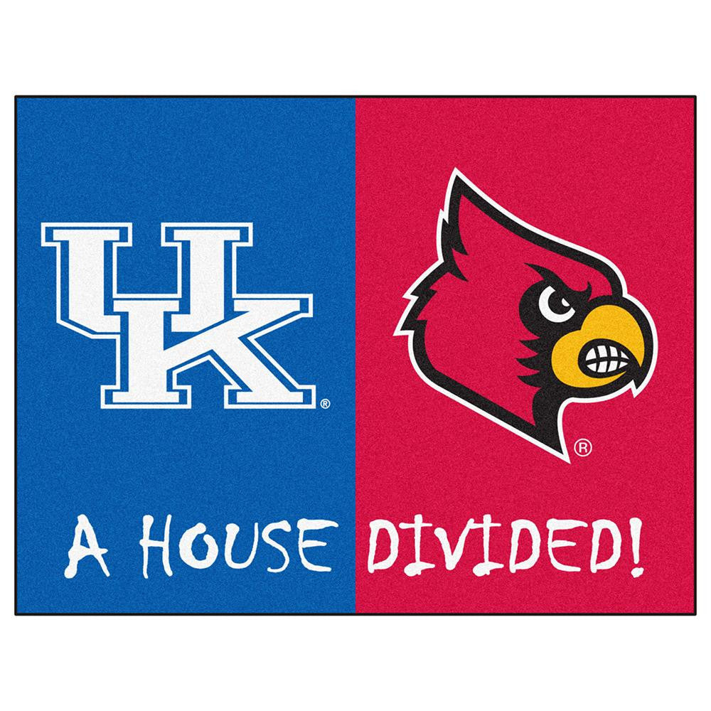 Kentucky Wildcats - Louisville Cardinals House Divided NCAA All-Star Floor Mat (34x45)