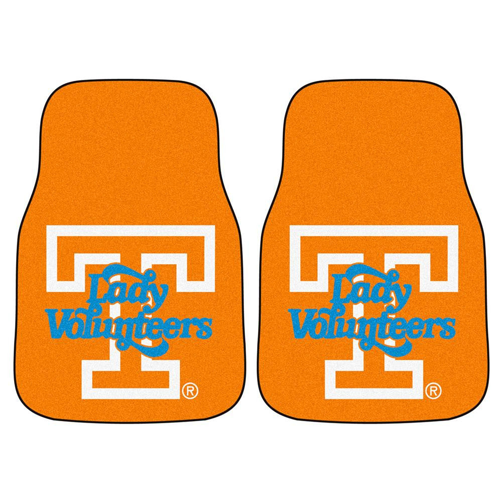 Tennessee Volunteers NCAA 2-Piece Printed Carpet Car Mats (18x27)