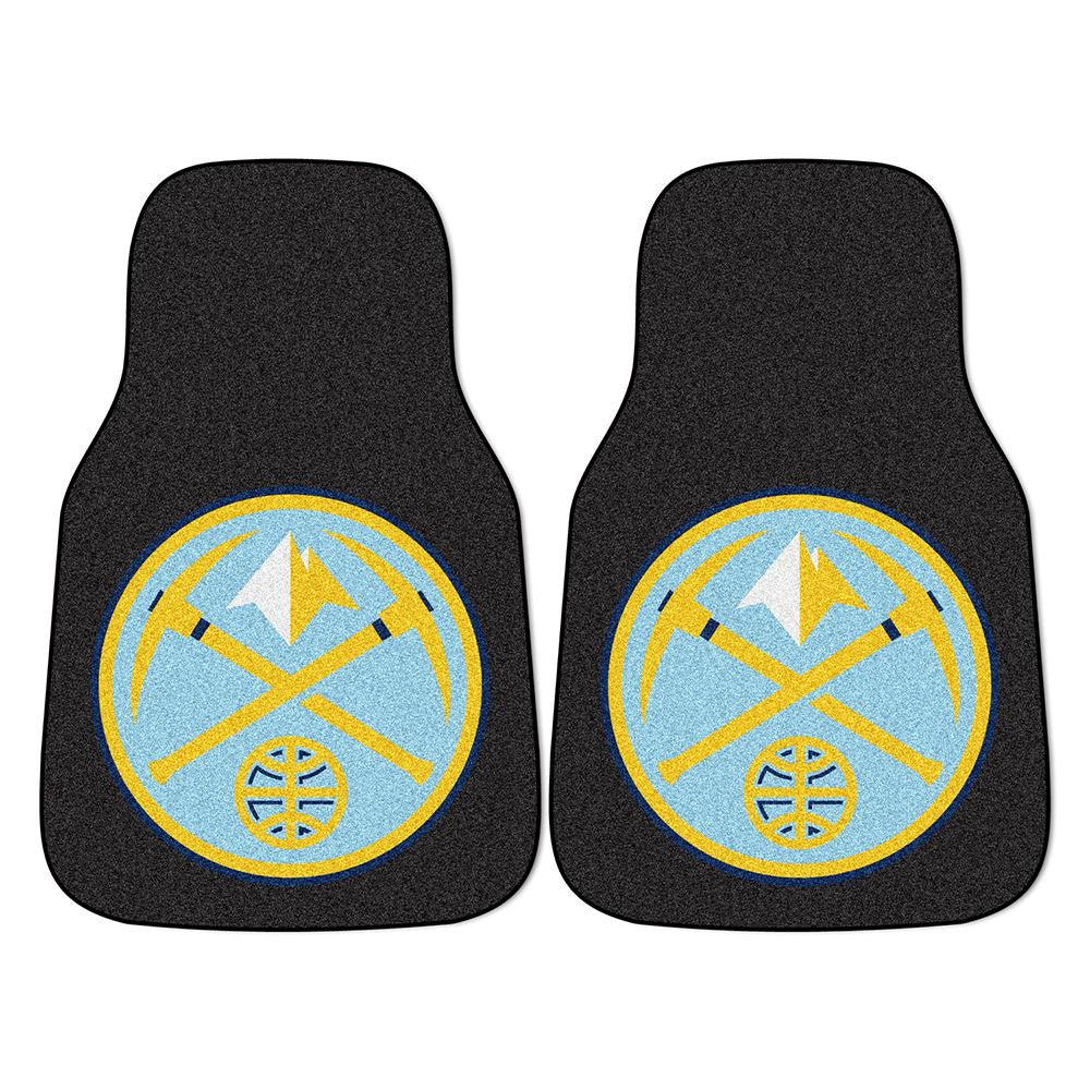 Denver Nuggets NBA 2-Piece Printed Carpet Car Mats (18x27)