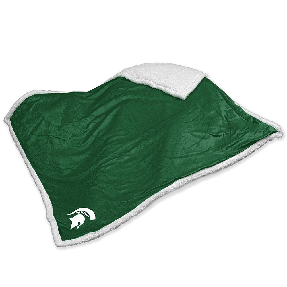 Michigan State Spartans NCAA Soft Plush Sherpa Throw Blanket (50in x 60in)