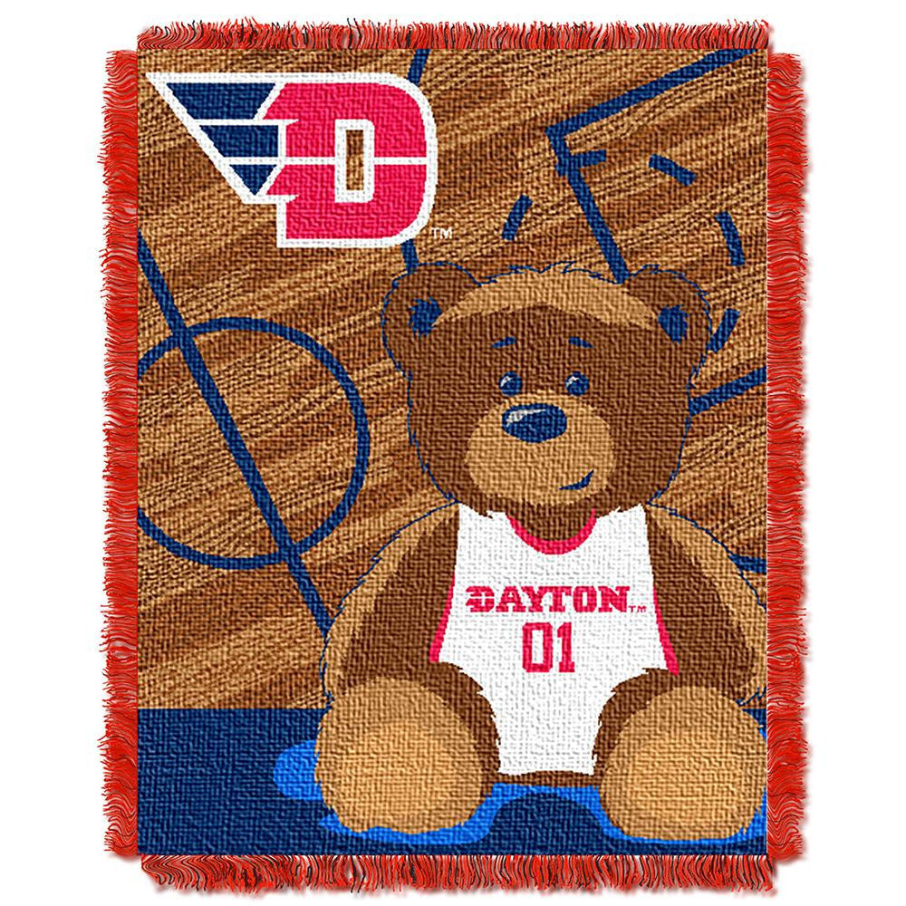 Dayton Flyers NCAA Triple Woven Jacquard Throw (Fullback Baby Series) (36x48)