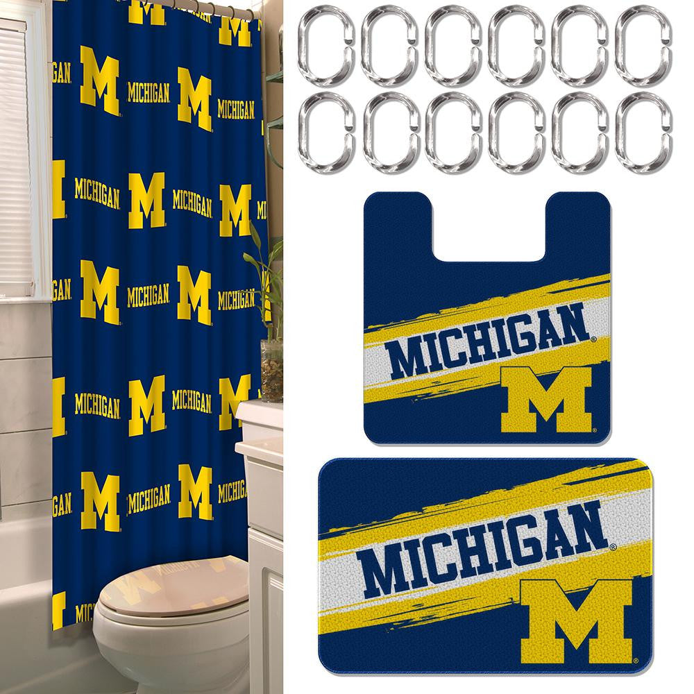 Michigan Wolverines NCAA 15-Piece Bath Set