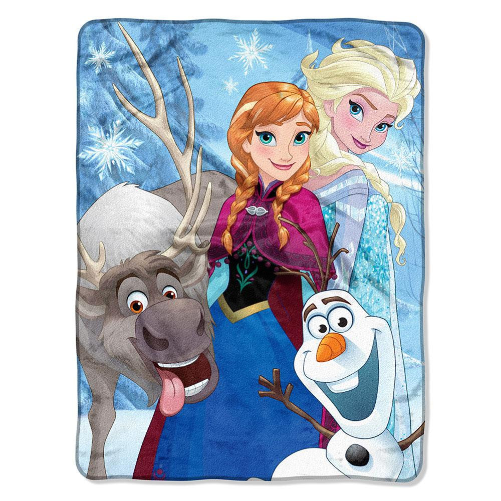 Frozen- Winter Bunch Micro Raschel Blanket (46in x 60in)