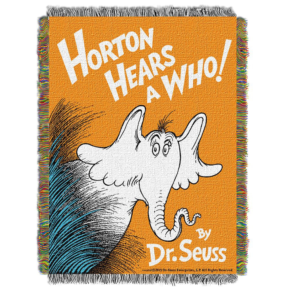 Dr. Suess Horton Hears a Who Woven Tapestry Throw (48inx60in)