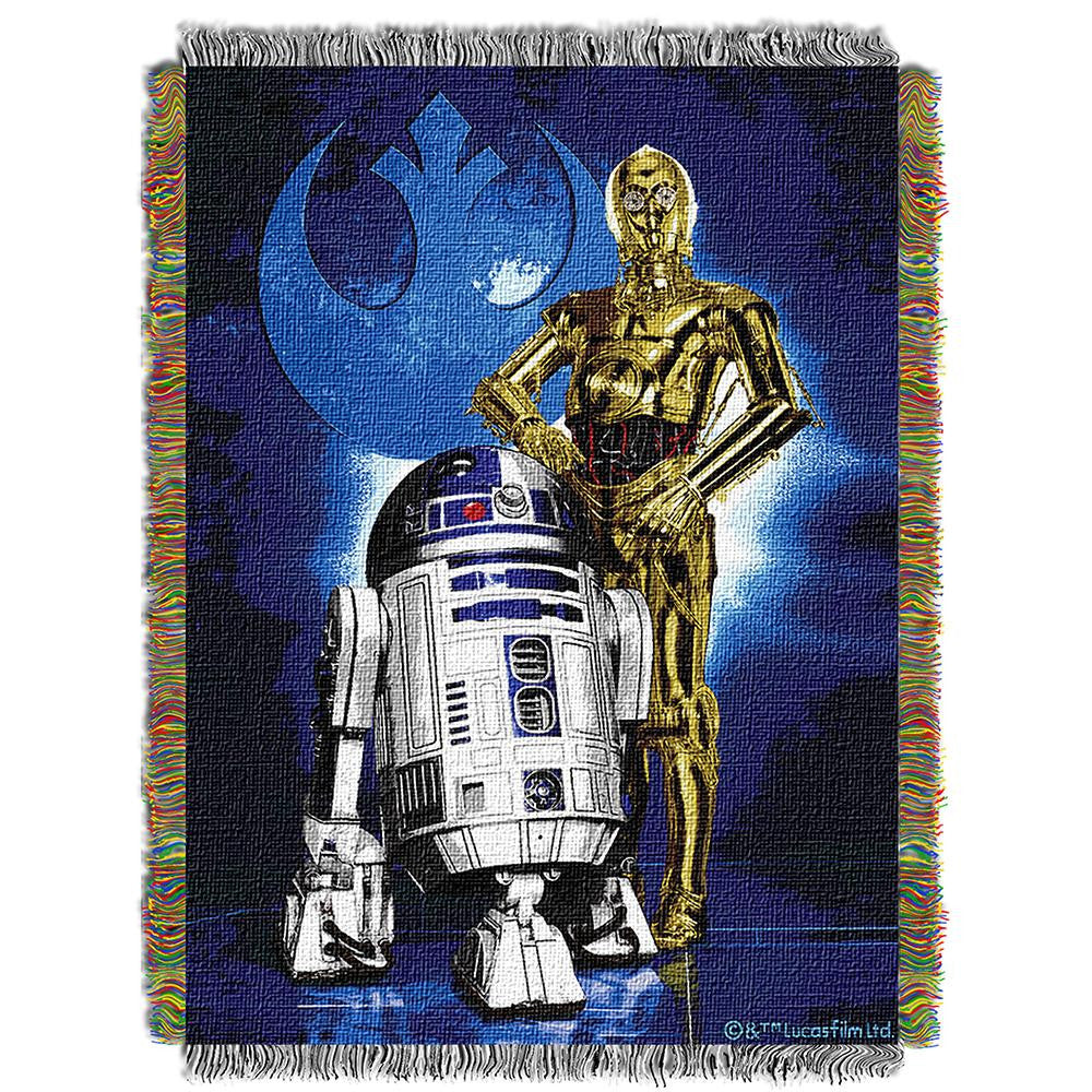 Star Wars Driod Blues Woven Tapestry Throw (48inx60in)