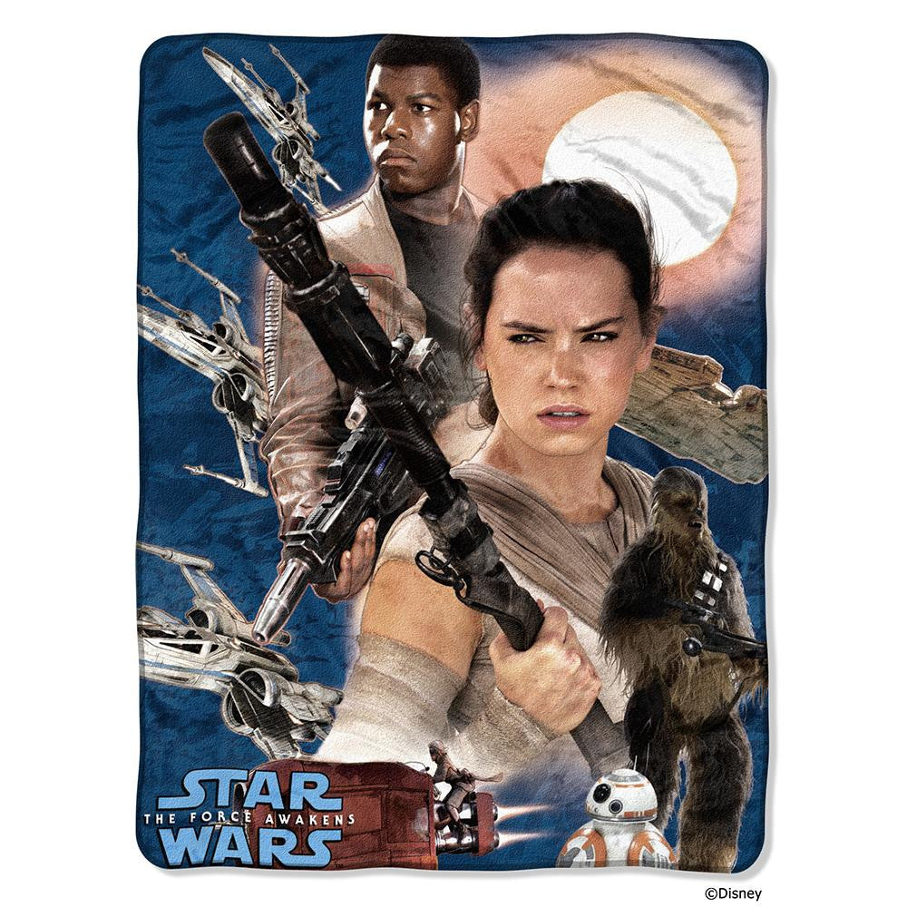 Star Wars EPS 7 - Rebel Fighters Micro Raschel Blanket (46in x 60in)