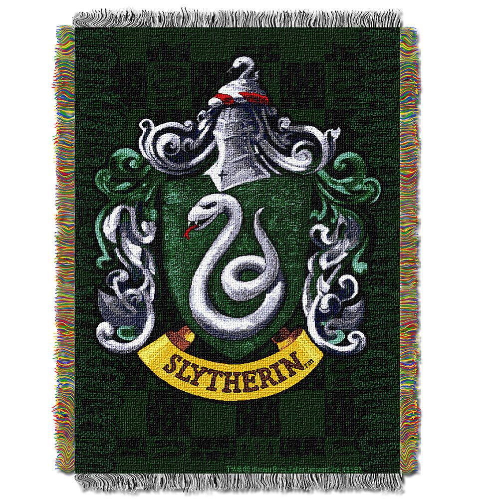 Harry Potter Slytherin Shield Woven Tapestry Throw (48inx60in)