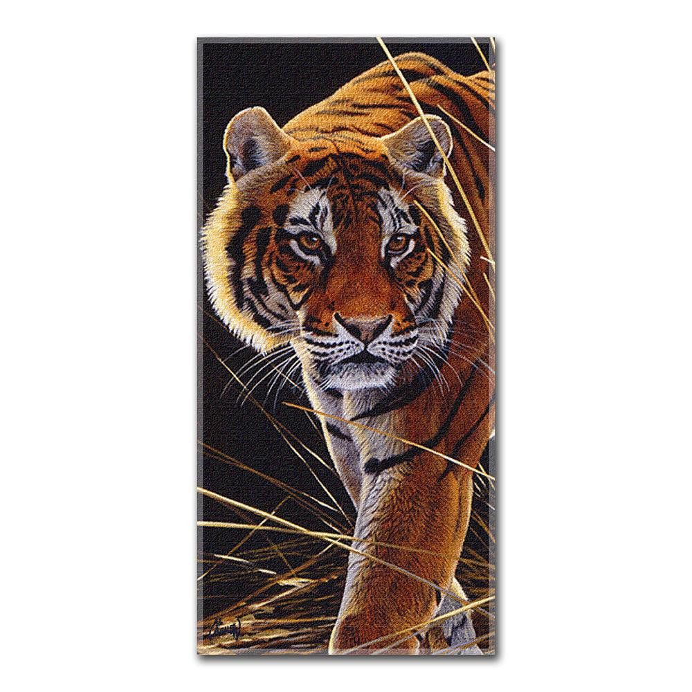 Hautman Bros. - Tiger Hunt Fiber Reactive Beach Towel (28in x 58in)