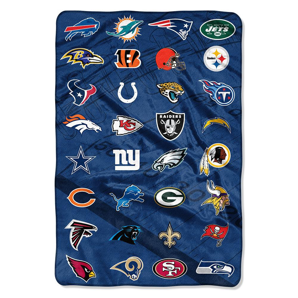 All League Down Field NFL ?All League? Micro Raschel Throw (62in x 90in)