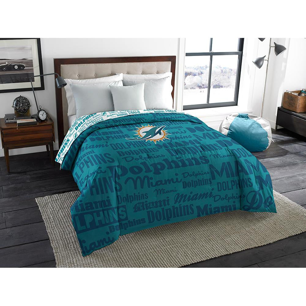 Miami Dolphins NFL Full Comforter (Anthem) (76 x 86)