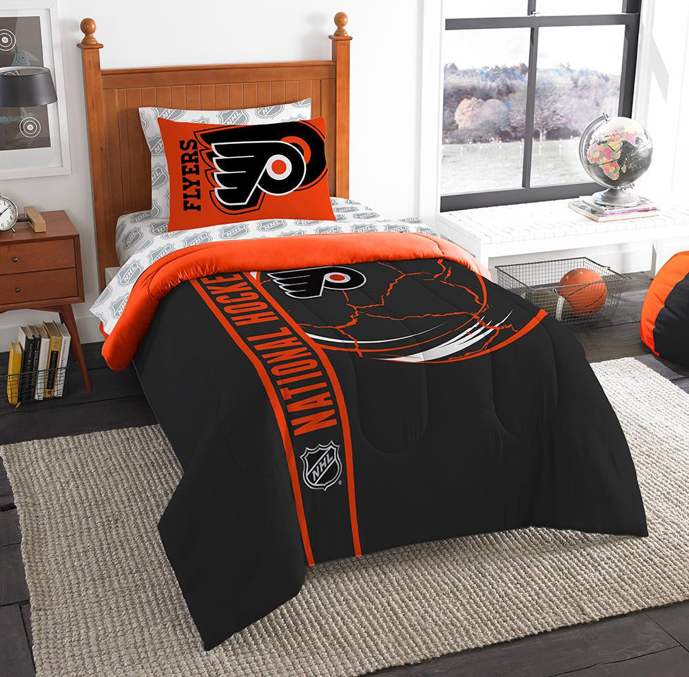 Philadelphia Flyers NHL Twin Comforter Bed in a Bag (Soft & Cozy) (64in x 86in)