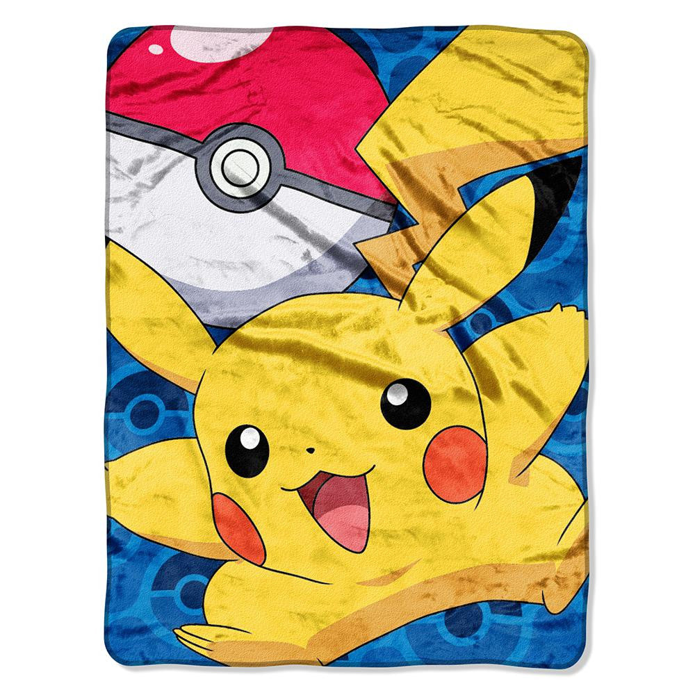 Pokemon Go Pikachu Micro Raschel Blanket (46in x 60in)