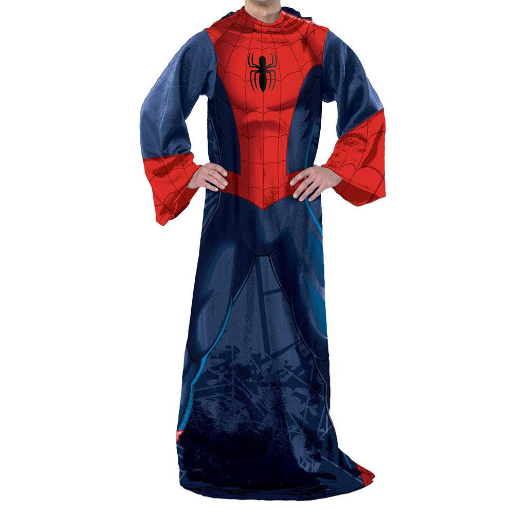 Spider-Man - Spider Up Adult Uniform Comfy Throw Blanket w- Sleeves