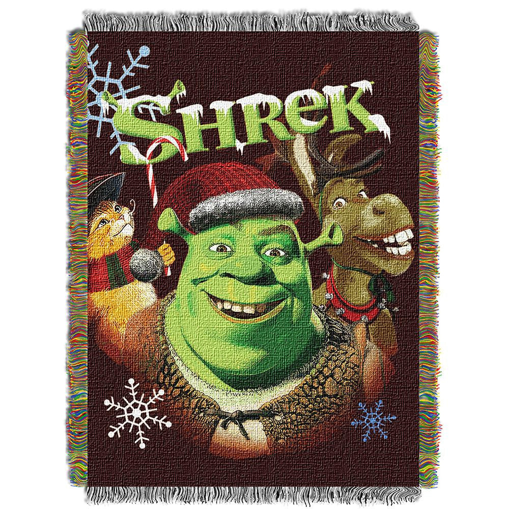 Shrek Merry Gathering Woven Tapestry Throw (48inx60in)