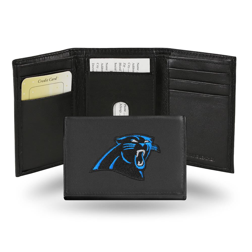 Carolina Panthers Embroidered Trifold Wallet