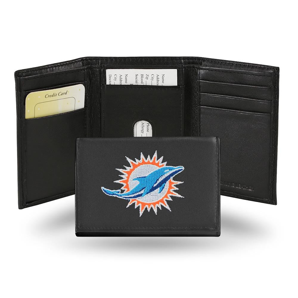 Miami Dolphins Embroidered Trifold Wallet