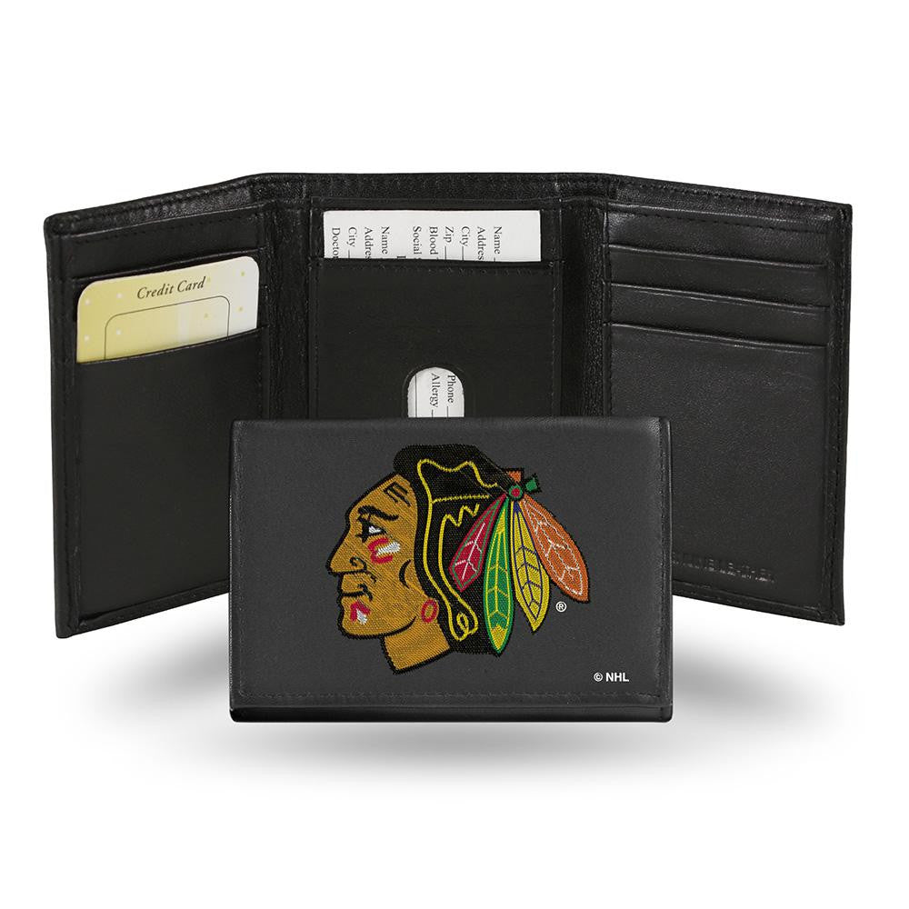 Chicago Blackhawks Embroidered Trifold Wallet