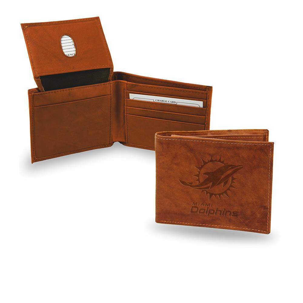 Miami Dolphins Embossed Leather Billfold