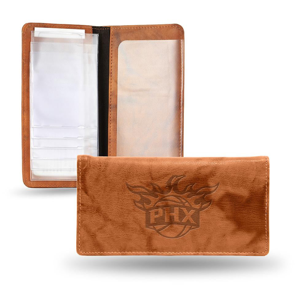 Phoenix Suns Embossed Checkbook Holder (Pecan Cowhide)