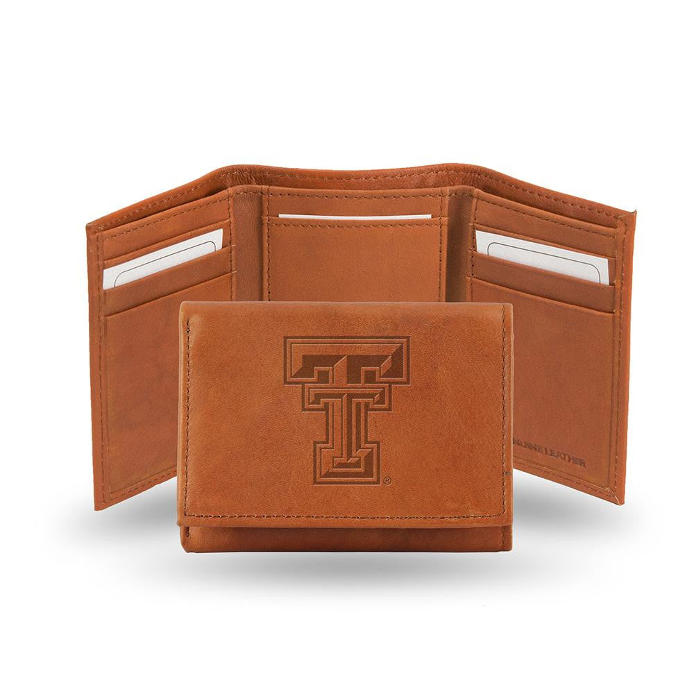Texas Tech Red Raiders Tri-Fold Wallet (Pecan Cowhide)