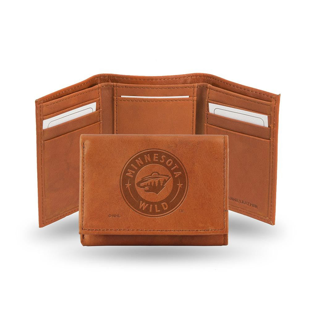 Minnesota Wild Tri-Fold Wallet (Pecan Cowhide)