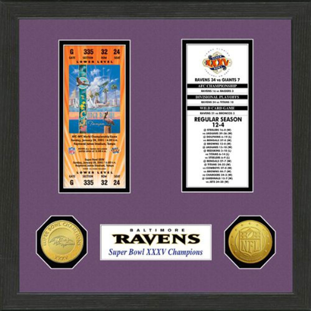 Baltimore Ravens SB Championship Ticket Collection