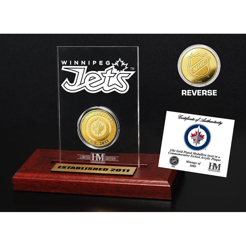 Winnipeg Jets Etched Acrylic Desktop