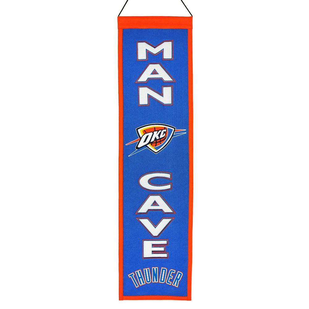 Oklahoma City Thunder NBA Man Cave Vertical Banner (8 x 32)