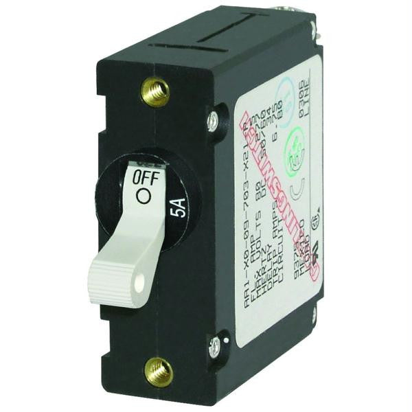 Blue Sea 7202 AC - DC Single Pole Magnetic World Circuit Breaker  -  5 Amp