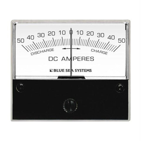 Blue Sea 8252 DC Zero Center Analog Ammeter - 2-3-4&quot; Face, 50-0-50 Amperes DC