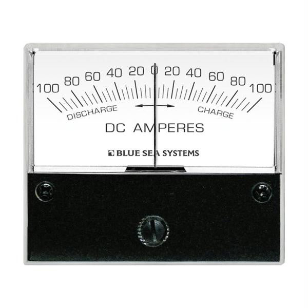 Blue Sea 8253 DC Zero Center Analog Ammeter - 2-3-4&quot; Face, 100-0-100 Amperes DC