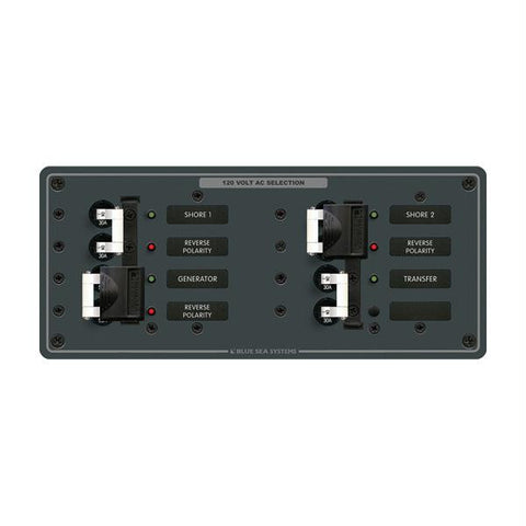 Blue Sea 8498 Breaker Panel - AC 3 Sources - White