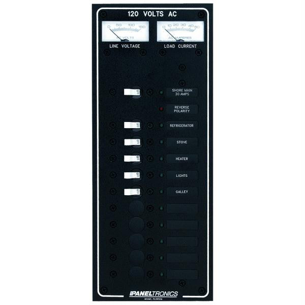 Paneltronics Standard AC 10 Position Breaker Panel & Main w-LED