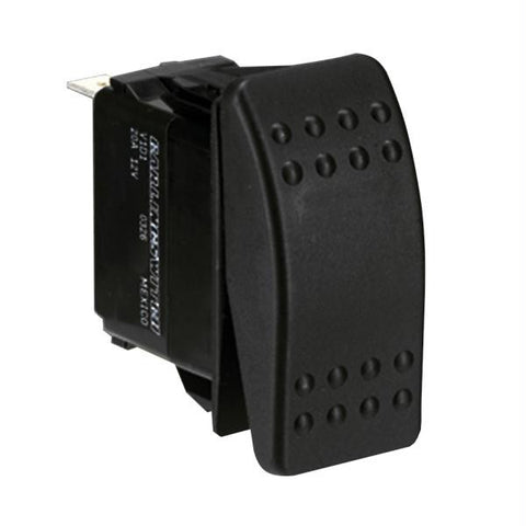 Paneltronics DPDT ON-OFF-ON Waterproof Contura Rocker Switch w-LEDs - Black