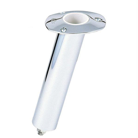 Lee's 15&#176; Stainless Steel Swivel Base Flush Mount Rod HOlder - Extra Long Tube 2.25&quot; OD X 14.5&quot; Tube