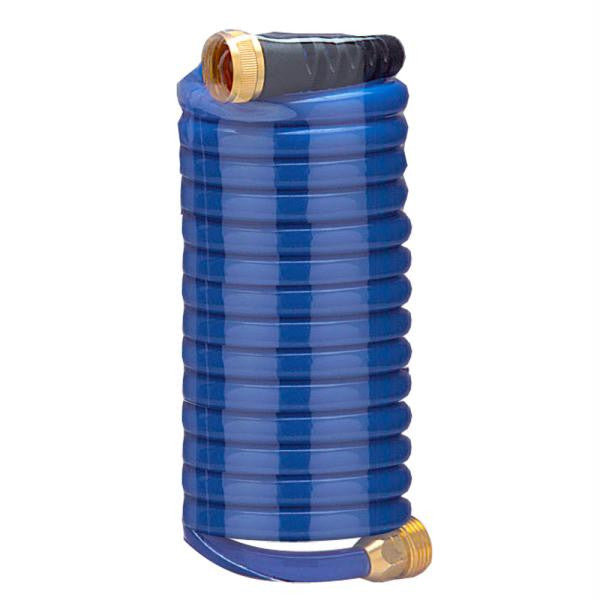 HoseCoil 15' Blue Self Coiling Hose w-Flex Relief