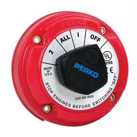 Perko 8503DP Medium Duty Battery Selector Switch w-Alternator Field Disconnect w-o Key Lock