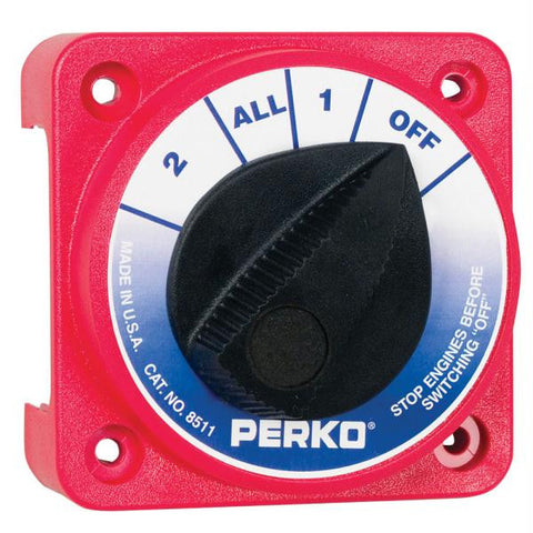 Perko Compact Medium Duty Battery Selector Switch w-o Key Lock