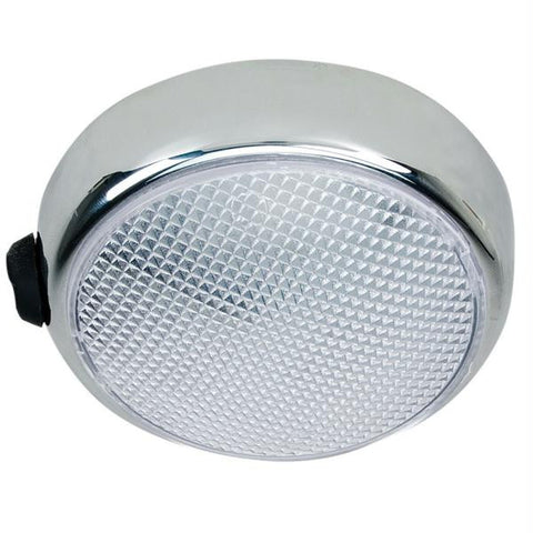Perko Round Surface Mount LED Dome Light - Chrome Plated - w-Switch