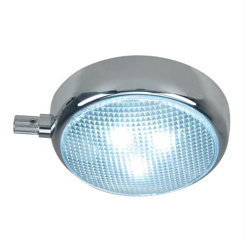 Perko Round Surface Mount LED Dome Light w-Adjustable Dimmer - Chrome Plated