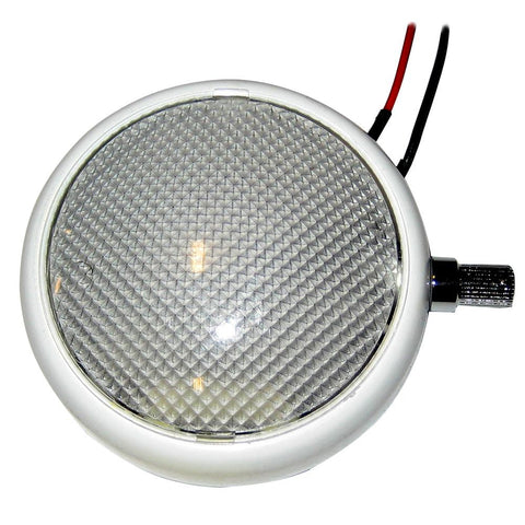 Perko Round Surface Mount LED Dome Light w-Adjustable Dimmer - White Powder Coat