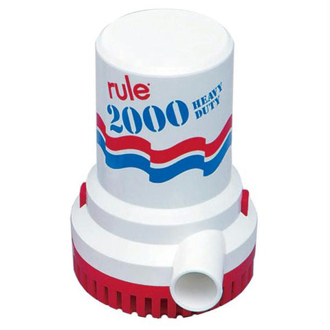 Rule 2000 GPH Non-Automatic Bilge Pump w-6' Leads