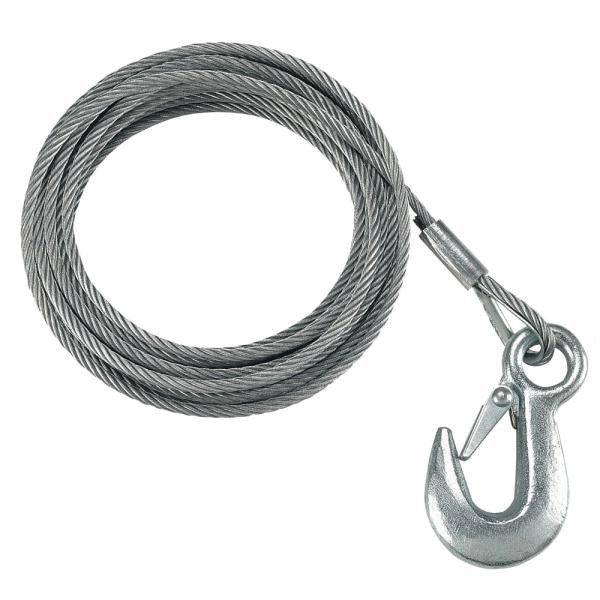 Fulton 3-16&quot; x 25' Galvanized Winch Cable - 4,200 lbs. Breaking Strength