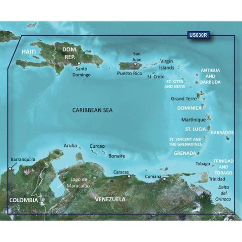 Garmin BlueChart&reg; g2 HD - HXUS030R - Southeast Caribbean - microSD&trade;-SD&trade;
