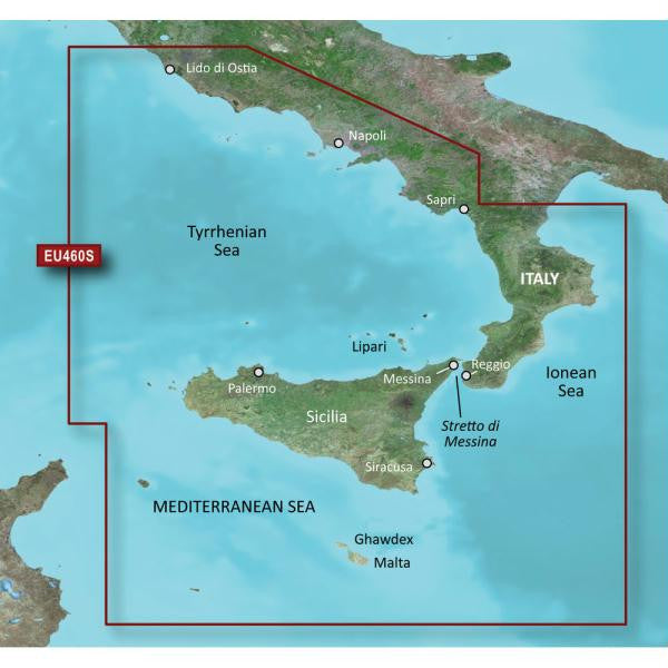 Garmin BlueChart&reg; g2 HD - HXEU460S - Sicily To Lido Di Ostia - microSD&trade;-SD&trade;