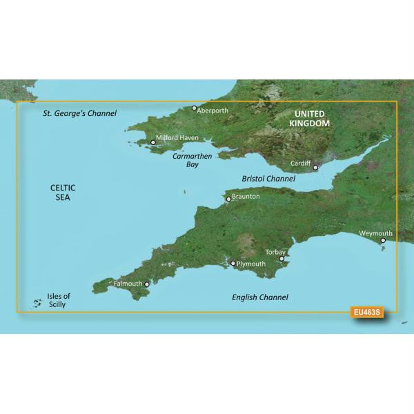 Garmin BlueChart&reg; g2 HD - HXEU463S - Bristol Channel & England S-W - microSD&trade;-SD&trade;