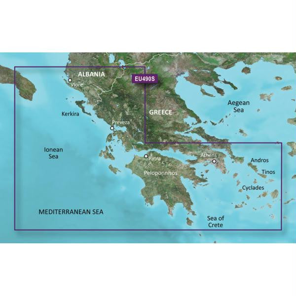 Garmin BlueChart&reg; g2 HD - HXEU490S - Greece West Coast & Athens - microSD&trade;-SD&trade;